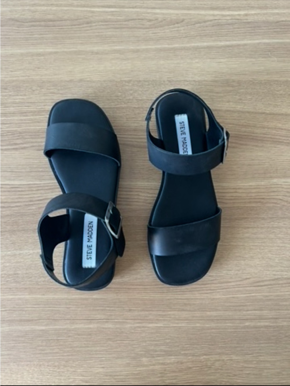Steve Madden Two-Strap Ankle Buckle Sandals